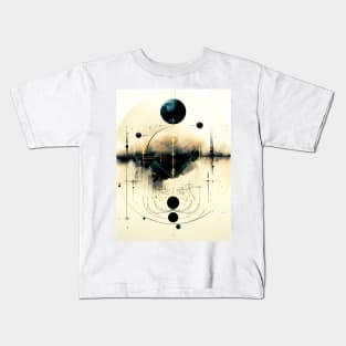 Moon Geometry: Celestial Bodies Kids T-Shirt